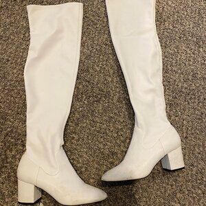 Tall White Boots